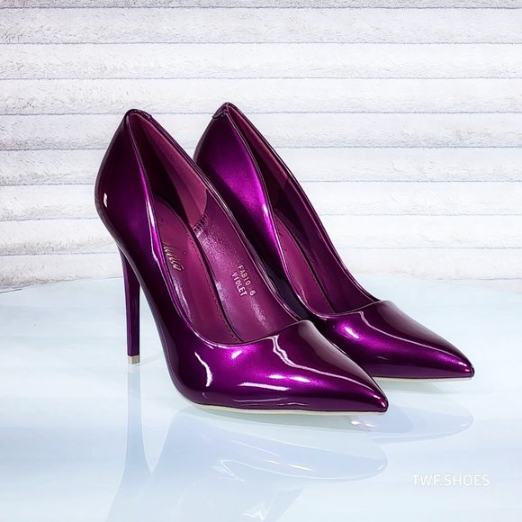 Violet Purple Patent High Heel Pumps Fabio - Picture 13 of 16